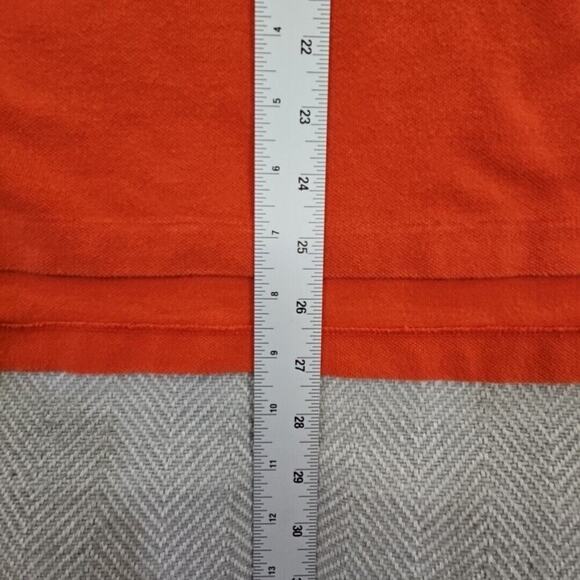 Polo Ralph Lauren Rugby Shirt Men's Large Orange Pony Long Sleeve Cotton Y2K - Picture 10 of 16
